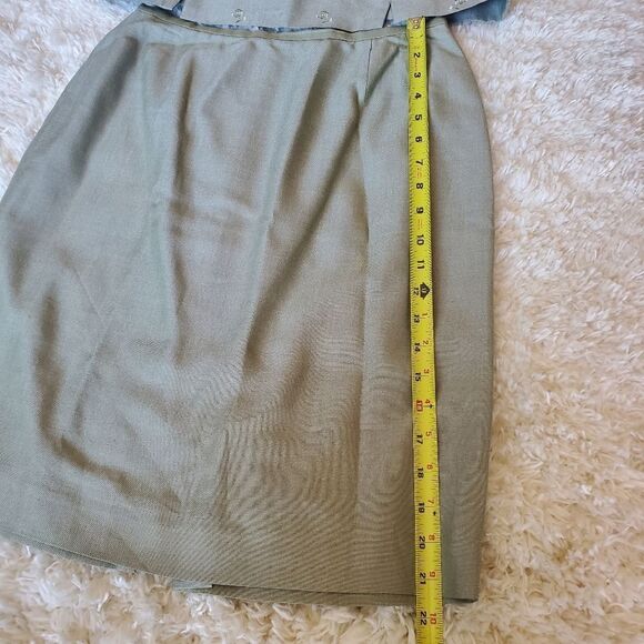 AMANDA SMITH Petites Women's Top & Blouse Y2K Set Green Size 8P  Preppy 90s - Picture 5 of 13